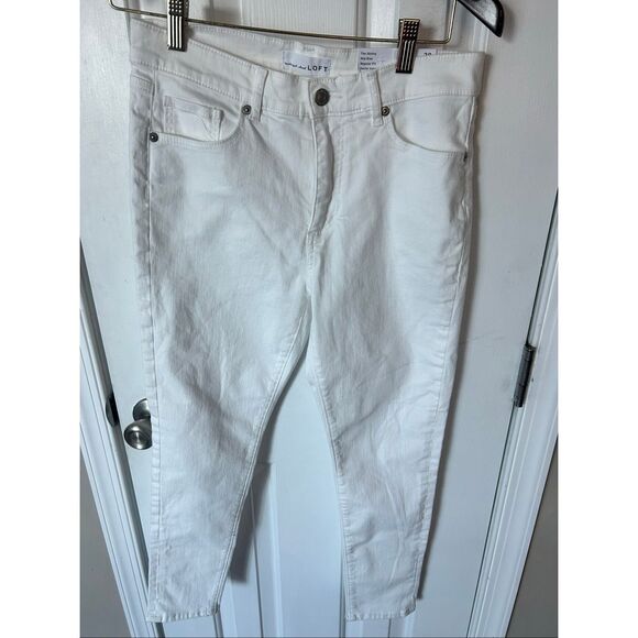 Loft skinny jeans pants size 6 white NWT - Picture 1 of 5